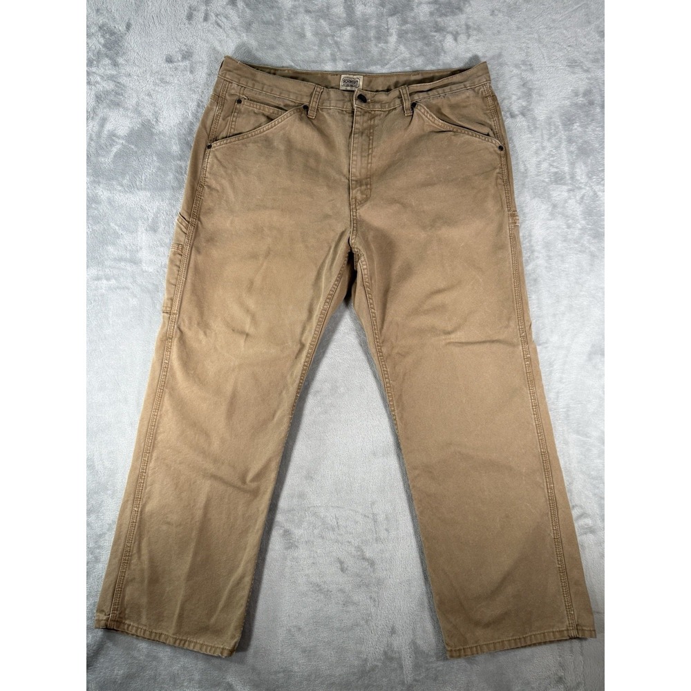 Schmidt Workwear Pants Mens 40x30 Brown‎ Canvas Carpenter